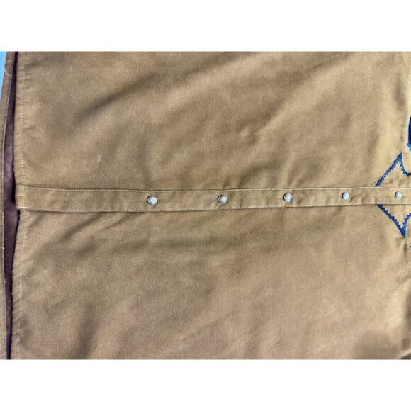 Vintage Wrangler Western Snap Shirt. Size XL Faux Suede Rust - Picture 9 of 15